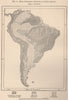 Main Geological divisions of South America 1885 old antique map plan chart