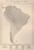 Distribution of Rainfall in South America 1885 old antique map plan chart