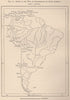 Scene of the war of independence in South America 1885 old antique map chart