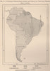South America continental parting between Spanish & Portuguese domains 1885 map