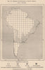 Density of population in South America 1885 old antique vintage map plan chart