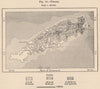 Tobago. Trinidad and Tobago 1885 old antique vintage map plan chart