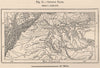 Orinoco Basin. Venezuela 1885 old antique vintage map plan chart