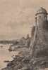Old Spanish fortifications at Portobelo, Colón Province, Panama 1885 print