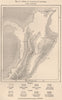 Zones of Altitude in Colombia 1885 old antique vintage map plan chart