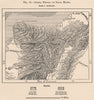 Sierra Nevada de Santa Marta. Colombia 1885 old antique vintage map plan chart