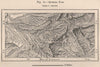 Quindio pass. Cartago-Ibague. Tolima. Colombia 1885 old antique map plan chart