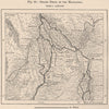 La Mojana. Magdalena inland delta. Magangue El Banco. Colombia 1885 old map