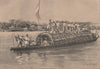Bongo on the Rio Magdalena. Colombia 1885 old antique vintage print picture