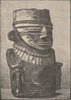 Muysca/Muisca idol. Colombia 1885 old antique vintage print picture