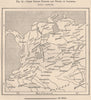 Chief Indian Nations and Tribes of Colombia 1885 old antique map plan chart