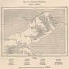 Goajira/Goajira Peninsula. Macuira. Riohacha. Colombia 1885 old antique map