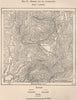 Bogota & approaches. Railways complete & projected. Colombia 1885 old map