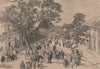 Street view, La Mesa, Cundinamarca, Colombia 1885 old antique print picture