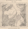 Chiquinquira & Lake/Laguna de Foquene. Colombia 1885 old antique map chart