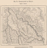 Ramifications of Mompos (Santa Cruz de Mompox) Colombia 1885 old antique map
