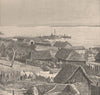 Landing stage at Salgar, Sabanilla, Puerto Colombia. Colombia 1885 old print