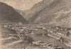 Pueblo de San Mateo, East of Lima. Peru 1885 old antique vintage print picture