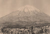 Arequipa and Mount Misti/Putina. Peru 1885 old antique vintage print picture