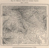 Mantaro, Pampas and Apurimac Valleys. Ayacucho, Huamanga, Peru 1885 old map