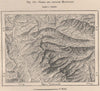 Caraz & Ancash Mountains. Parque Huascarán. Peru. Pomabamba 1885 old map