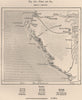 Pisco and Ica. Peru 1885 old antique vintage map plan chart