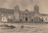 Cathedral of Cuzco/Cusco. Peru 1885 old antique vintage print picture