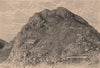 Inca buildings. Cerro de las Carceles at Ollantaytambo. Peru 1885 old print