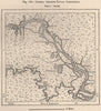 Loreto, Amazon/Yavari (Javari) confluence. Peru 1885 old antique map chart