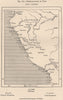 Communications of Peru 1885 old antique vintage map plan chart