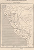 Administrative divisions of Peru 1885 old antique vintage map plan chart