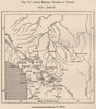 Chief Mineral deposits of Bolivia 1885 old antique vintage map plan chart