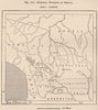 Political divisions of Bolivia 1885 old antique vintage map plan chart