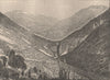 La Cumbre pass/Paso de Uspallata from Salto del Soldado. Chile/Argentina 1885