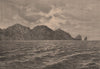 Cape Pillar. Cabo Pilar. Chile 1885 old antique vintage print picture
