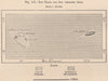 San Felix and San Ambrosio Isles, Desventuradas Islands, Chile 1885 old map