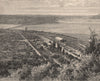 Rio Laja and Biobio confluence - View opposite San Rosendo. Chile 1885 print