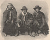Group of a Araucanians. Chile 1885 old antique vintage print picture