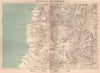 Valparaiso and Santiago. Chile 1885 old antique vintage map plan chart