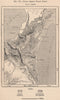 Punta Arenas (Sandy Point) . Chile 1885 old antique vintage map plan chart