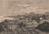 Cayenne - View from Fort Cépérou. French Guiana 1885 old antique print picture
