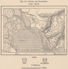Colonia del Sacramento. Uruguay. Brazil 1885 old antique map plan chart