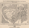 Amazonian depression & outer zone of the Cataracts. South America 1885 old map