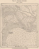 Alenquer & Santarem. Rio Tapajos. Para, Brazil. Amazonia 1885 old antique map