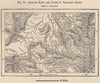 Queluz knot and upper Sao Francisco Basin. Ouro Preto. Brazil 1885 old map