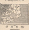 Mouth of the Paraiba and Cape/Cabo de São Tomé. Sao Tome. Brazil 1885 old map