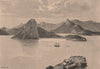 Entrance to Rio de Janeiro Bay. Brazil 1885 old antique vintage print picture