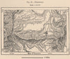 Petropolis. Brazil 1885 old antique vintage map plan chart