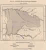 Disputed Brazil-Argentina border territory. Parana Santa Catarina 1885 old map