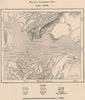 Baia de Paranagua bay. Brazil. Parana 1885 old antique vintage map plan chart